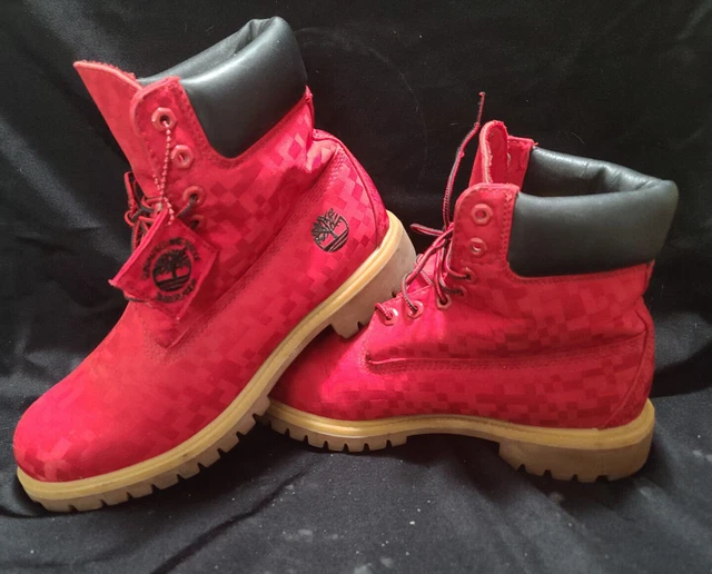 Red digital camo timberlands sale