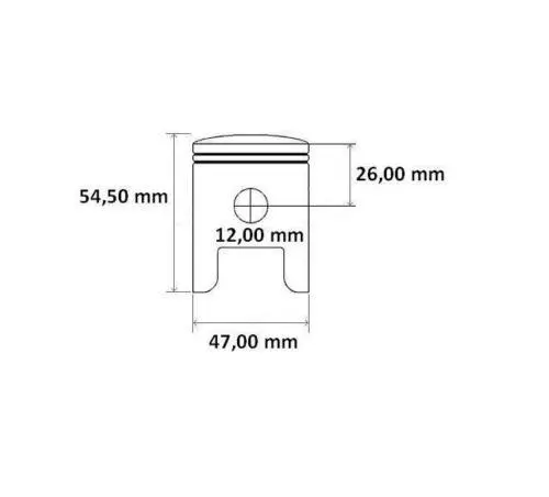 KR Kolben Komplett 47,00/12/26 Piaggio NRG MC2 Extreme  Piston Kit complete 2