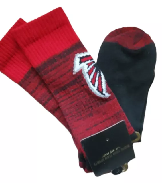 NFL Atlanta Falcons ATL Football Crew Socks New Size Large Fan Gift