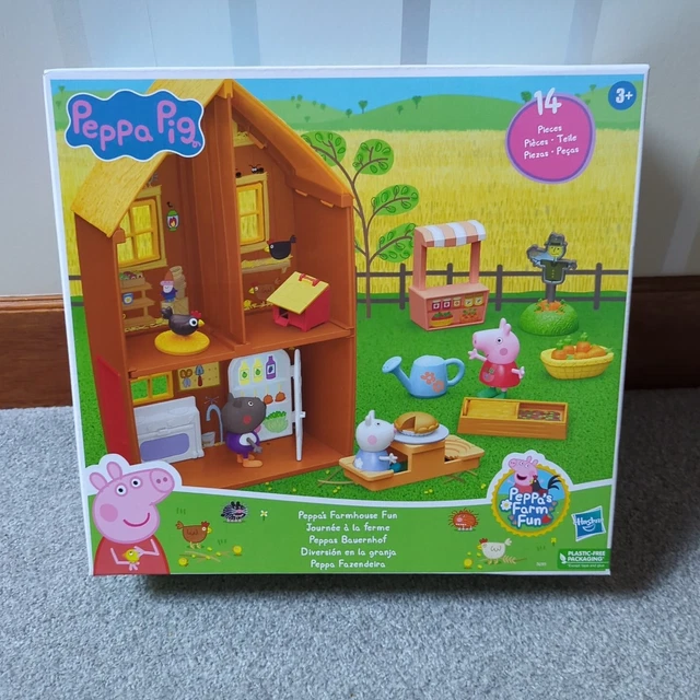 PEPPA PIG FARM House Fun Hasbro 14 piece Great Christmas present FREE ...