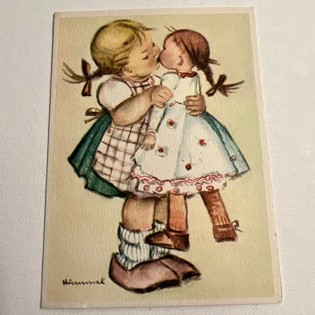 Vintage Unused Ars Sacra Hummel Greeting Card Girl & Doll Herbert Dubler @1941