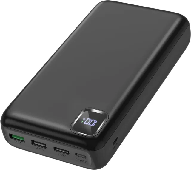 Volessence 50000mAh Laptop Power Bank 5/8.4/9/12/16/20V Portable Laptop  Charger for Laptop, Tablet, Phone and More 
