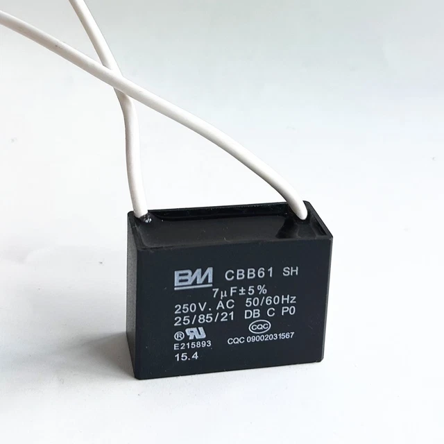 CBB61 250V Motor Run Capacitor For Fans – 1.5 To 45 UF, 2-Pin, Flush Mount 2 thumbnail image