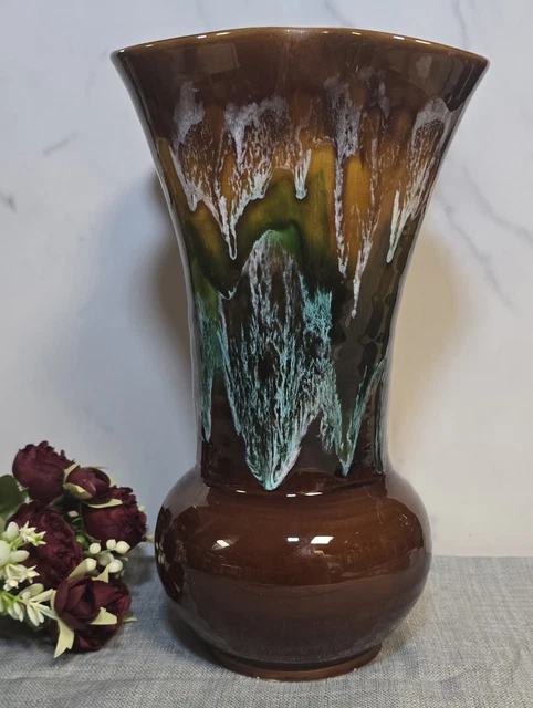 PETIT VASE VALLAURIS, signé, turquoise/ café. EUR 19,00 - FR