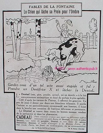 Publicite Fable De La Fontaine Benjamin Rabier 1924 Ad