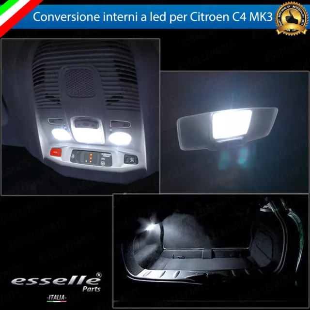 Led Interni Citroen C4 Mk3 Conversione Interna Completa Bianco 6000K Canbus