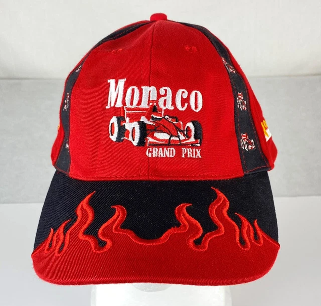 MONACO GRAND PRIX Red Racing Baseball Hat Cap Adjustable Embroidered Box Ship