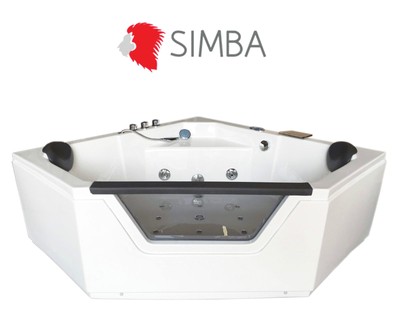 VASCA BAGNO IDROMASSAGGIO CON CABINA MODELLO MONTECARLO 150 X 150 cm DOCCIA ANGOLARE SPA NUOVA 