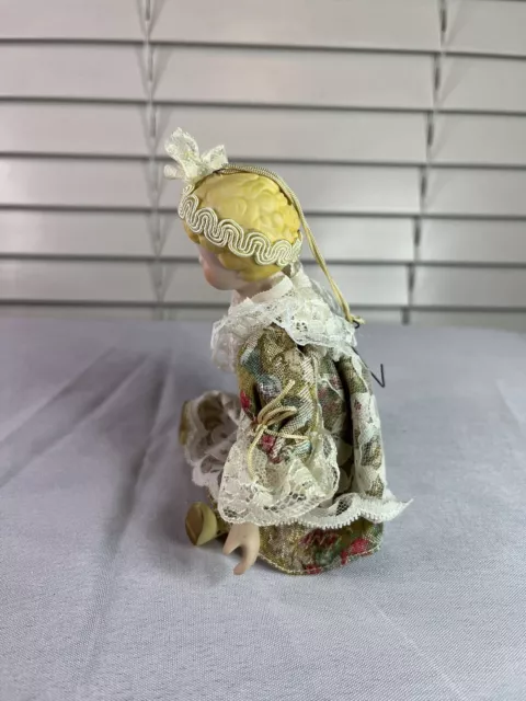 Vintage Mini 6” Porcelain Bisque China Fashion Doll Ornament 6
