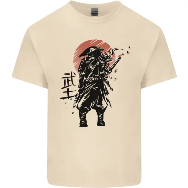 T-shirt top da uomo Samurai Sun MMA Warrior cotone