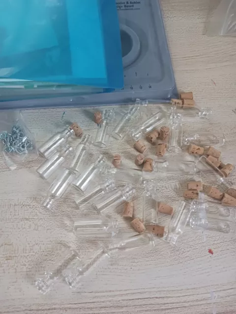 25 botellas de vidrio con tapón de corcho viales pequeños artesanías de almacenamiento 5 ml
