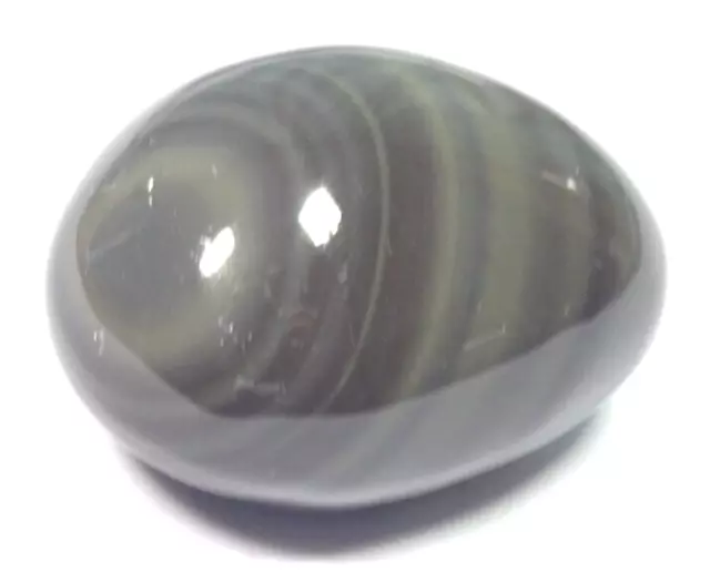 BEAUTIFUL LARGE PLATINUM OBSIDIAN TUMBLESTONE 3.1 x 2.1 x 1.8 cms  16.36 gms  #2