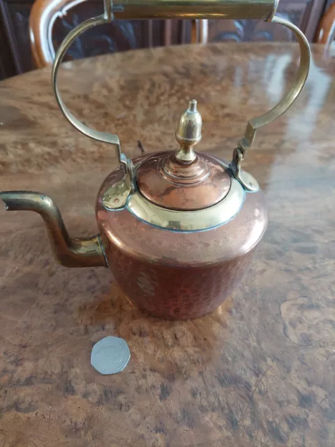 vintage copper and brass kettle
