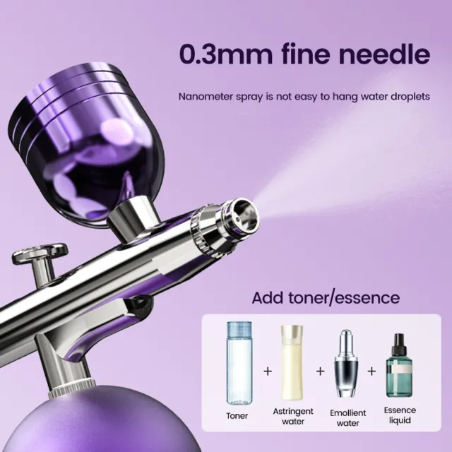 Portable Air Compressor Kit Airbrush Paint Spray Gun 0.3mm for Nail Art Tattoo