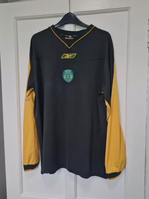 Sporting Lisbon Football Shirt Away 2002/03 Long Sleeve Original MENS XL Reebok