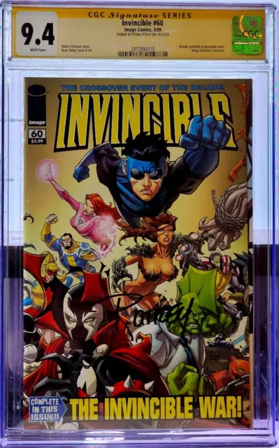 INVINCIBLE #60 wraparound Spawn CGC SS 9.4 signed by Ryan Ottley