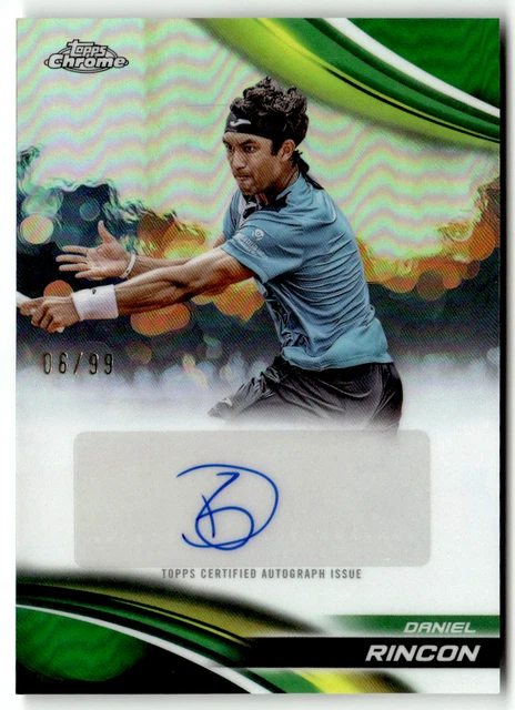 TOPPS CHROME TENIS 2025 CA-DRN Daniel Rincon Verde Geométrico Auto