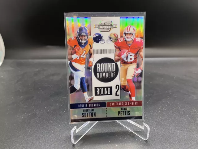 Courtland Sutton Dante Pettis 2018 Contenders Optic Round Numbers /175 Rookie