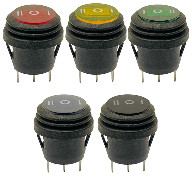 EMagTech 20 Coperture In Silicone Per Interruttori A Bilanciere, Rotonde E Quadrate, Trasparenti E Impermeabili Per Barche - 5