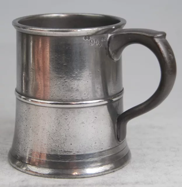 Fine Antique Pewter ½ Pint Tankard Measure Mug By Abbott, Northumberland C19Th