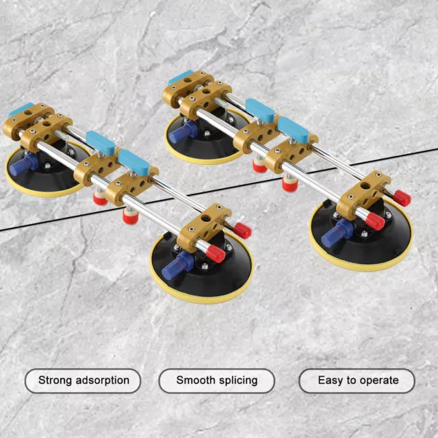 Stone Seam Setter w/2 Vacuum Hand Cup Seam Joining Leveling Tool Suction 2PCS
