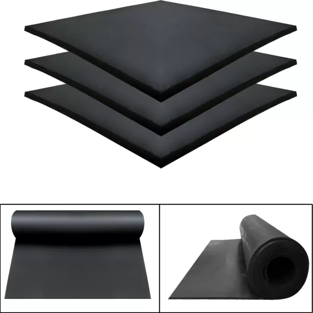 Solid Rubber Sheet Sheeting Various Thickness & Sizes 1.5 mm to 25 mm Black