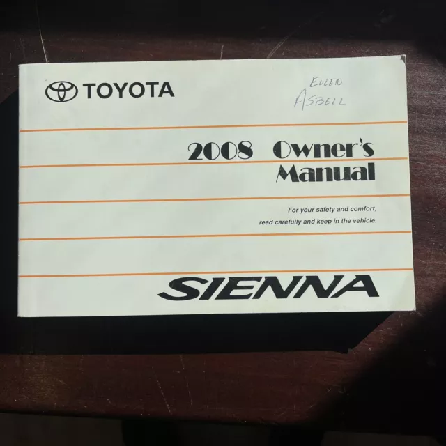 Toyota Sienna 2008  - car owners manual