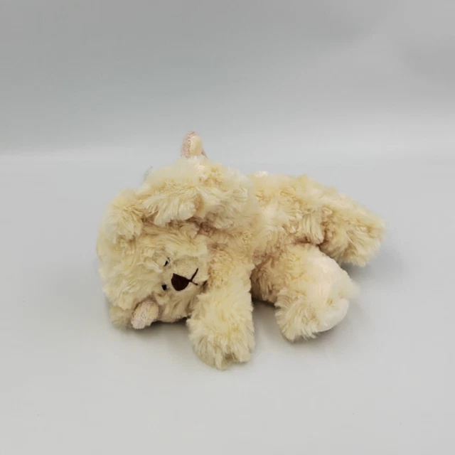 Doudou peluche ours blanc créme écru ailes ange BUKOWSKI - 31644