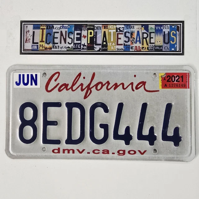 December California License Plate YOM Month Sticker CA DMV Tag