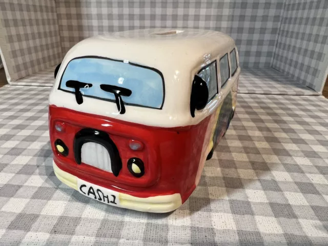 Vw Rainbow Camper Van Money Box Ceramic