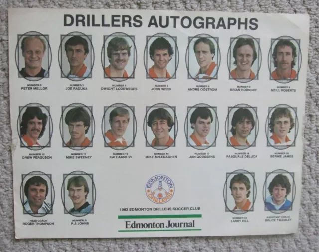 1982 Edmonton Drillers Soccer Club Premium Edmonton Journal 9 x 12 -2