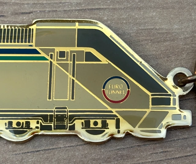 Railroad Key Ring VINTAGE EUROTUNNEL enameled metal Railway Train Keyring £3.82 - PicClick UK