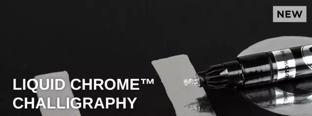 Molotow Liquid Chrome Pen - 3mm Calligraphy Metallic Pump Marker