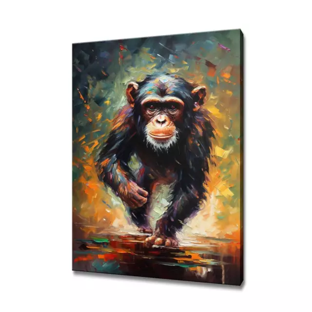 Chimpanzee Monkey Canvas Print Picture Wall Hanging Handmade Art Print Home
