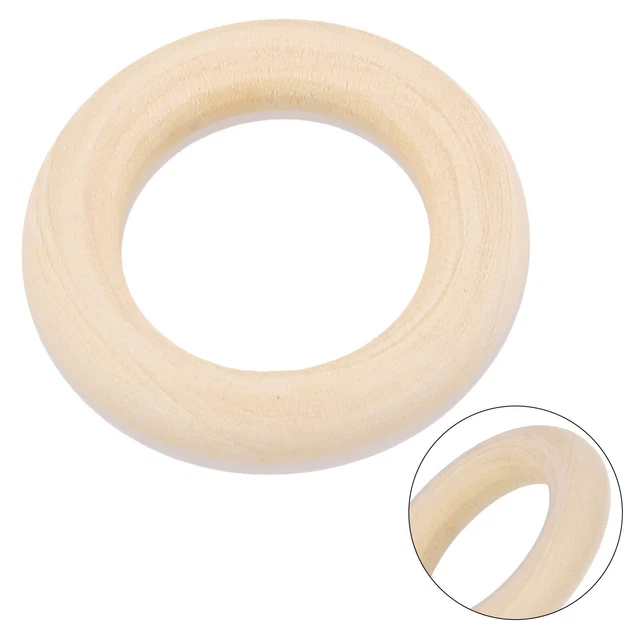 Bague en bois naturel pour bricolage artisanat et bijouterie plusieurs tailles d
