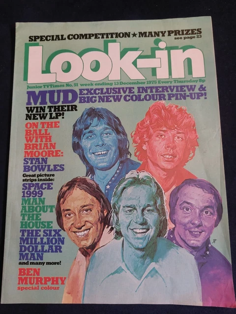 VINTAGE LOOK IN Magazine 13 DECEMBER 1975 Mud Six Million Dollar Man ...