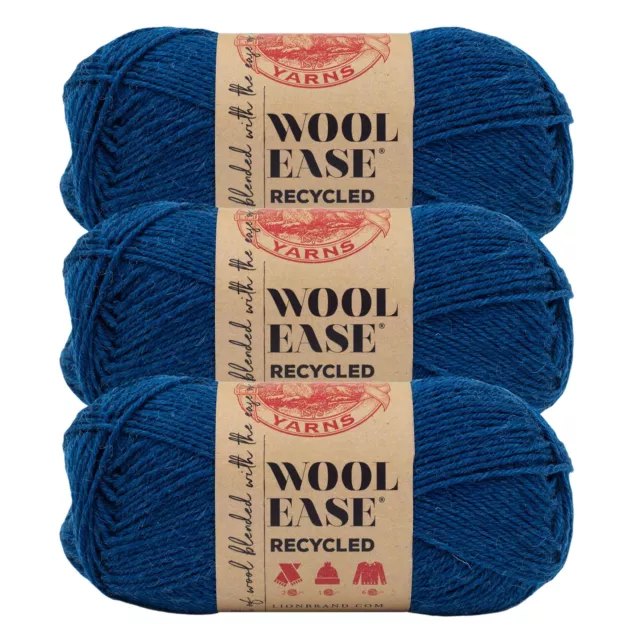 3 Pack) Lion Brand Yarn 620-301 Wool-Ease Yarn, White/Multi