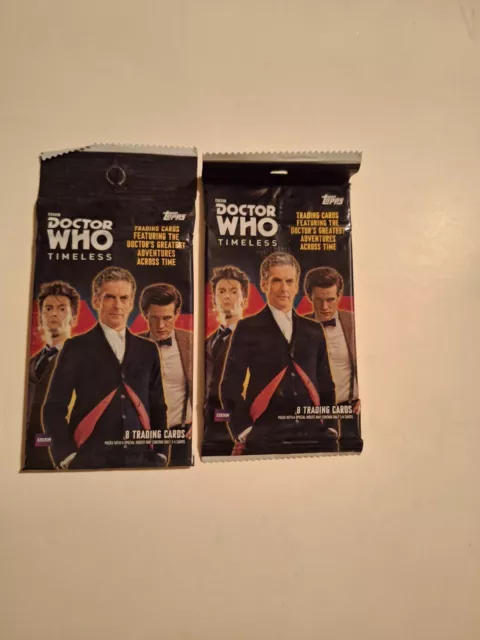 Lot of 2 packs, 2016 TOPPS DOCTOR WHO TIMELESS. 8 cards per pack