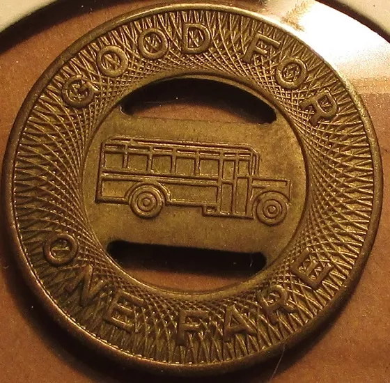 1943 Orange Street Bus Line New Haven, CT Transit Token - Connecticut Conn. 2