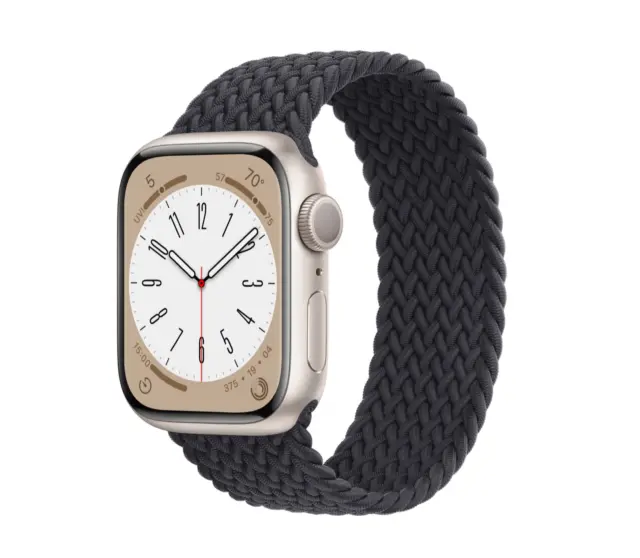 Apple Watch Series 8 41mm LTE Polarstern Aluminiumgehäuse - Braided Loop *73#