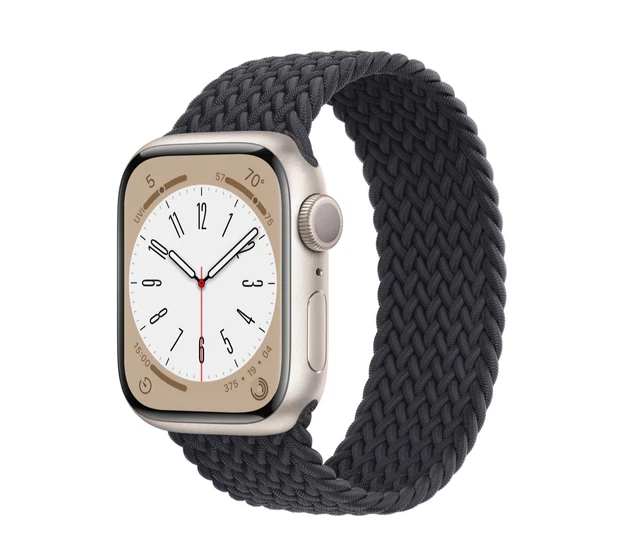 Apple Watch Series 8 41mm LTE Polarstern Aluminiumgehäuse - Braided Loop *73#