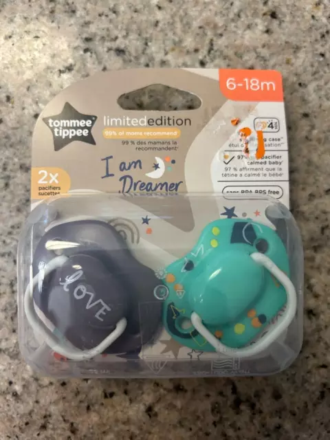 Tommee Tippee I am Dreamer Limited Edition Pacifiers 2 Pack 6-18 months