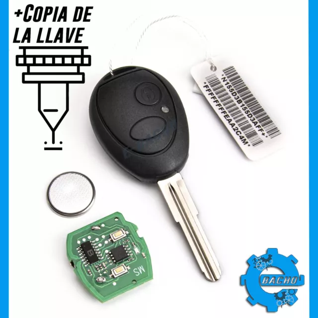 REMOTO LLAVE 433mhz 2 BOTONES PARA LAND ROVER DISCOVERY 2 + COPIA DE LA LLAVE