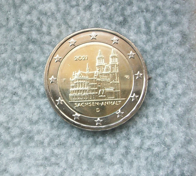 2 EURO 2021 Sachsen Anhalt Magdeburger Dom bf. / st. / unz. Prägestätte F EUR 2,80 PicClick DE