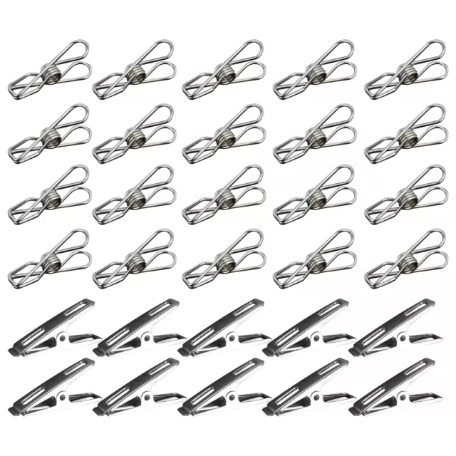 80pcs Non Slip Windproof Clothes Peg Hanging Stainless Steel For Washing Line