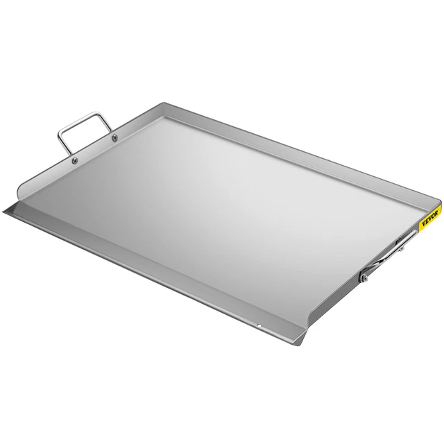 VEVOR 17" x 13" Stainless Steel Griddle Flat Top Grill for Triple Burner Stove