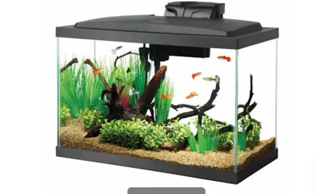 Aqueon LED 10 Gallon Fish Tank Aquarium LED Kit Set w Heater, LED, Filter & Tank