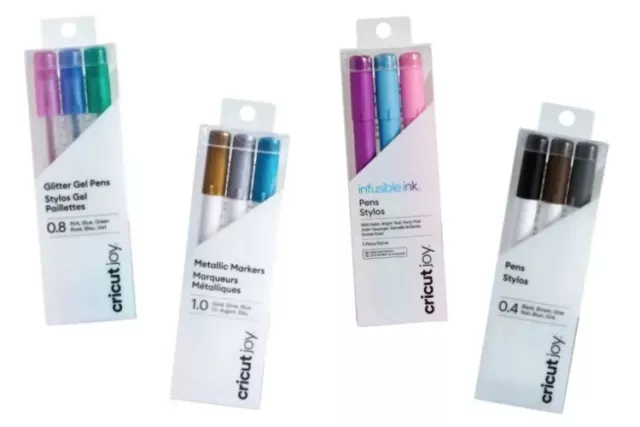 Cricut Joy Pens - Fine Point/Neon/Glitter Gel/Metallic Markers - Packs of 3