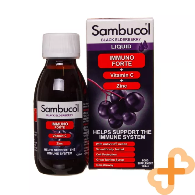 Sambucol Inmuno Forte Negro Sauco Suplemento Sistema Inmunológico Soporte 120ml