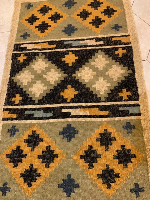 Vintage Native American Navajo SADDLE BLANKET  Wool Rug   36"x60"